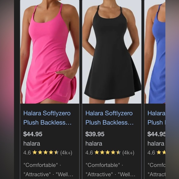 NWT- Halara- XL- Hot Pink 🎾 Mini-Dress W/ 2 pockets included on Shorts. - Picture 14 of 14